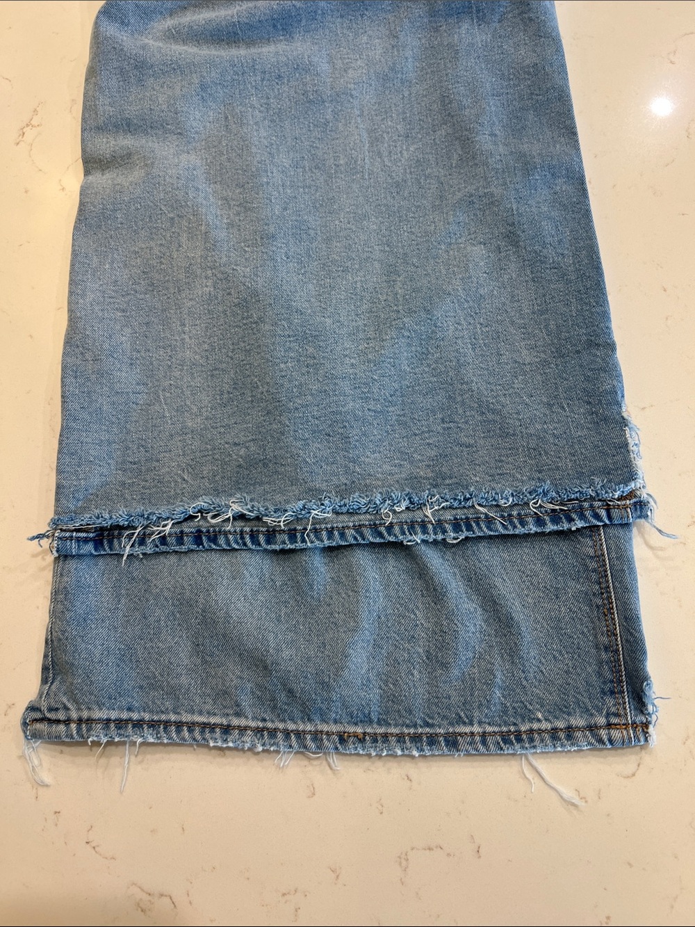 American Eagle Super High Rise Ultra Wide Leg Strigid Jeans 12 - Picture 7 of 15